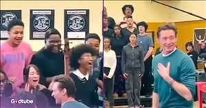 Students Stunned When Hugh Jackman Unexpectedly Stops By Choir Practice