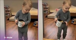 Youngster Tries Carrying a Cup of Coffee and the Outcome Is Hilarious