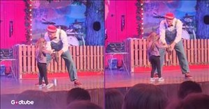 Little Girl Becomes the Star of the Comedy Show in the Cutest Way