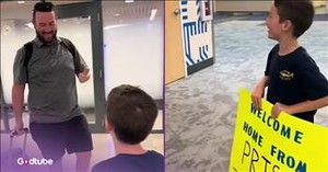 The Hysterical Welcome Home Sign That Left This Father in Stitches