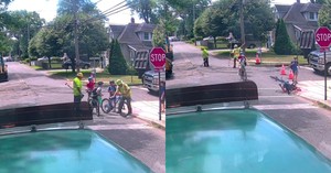 Construction Worker Shows Kindness after Child's Nasty Bike Wreck