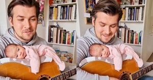 Father Sings 'Can't Help Falling In Love' to Infant Daughter in Precious Clip