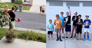 Teenager with Down Syndrome Enjoys Playing Kickball after Parents Organize Neighborhood Game