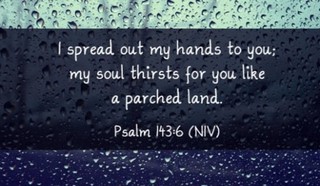 Psalm 143:6 NIV
