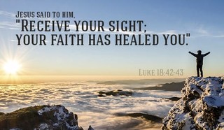 Luke 18:42-43