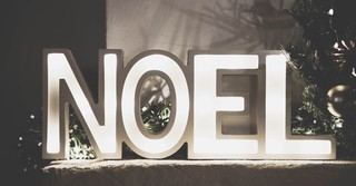 Christmas decoration, letters spelling noel