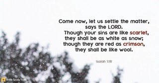 Your Daily Verse - Isaiah 1:18	