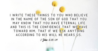 Your Daily Verse - 1 John 5:13-14