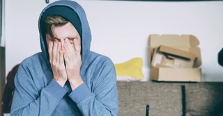 Sad, worried man