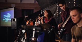 Worship band at church