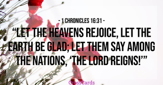 1 Chronicles 16:31 Scripture card