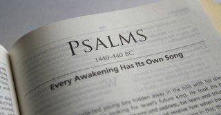 bible open to book of psalms
