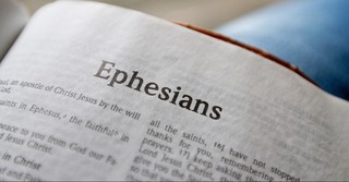 Bible opened to Ephesians