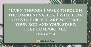 You Are With Me (Psalm 23:4) - Your Daily Bible Verse - July 28