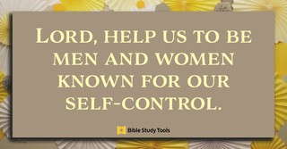 Bible Verses About Self Control