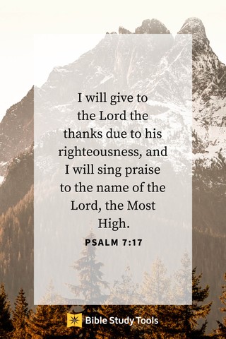 Psalm 7 17 "I Will Give to the Lord the Thanks Due!"