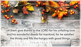 Your Daily Verse - Psalm 107:8-9