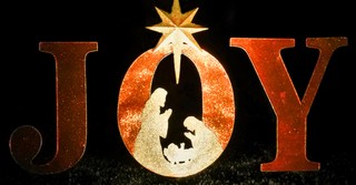 christmas decoration that says joy