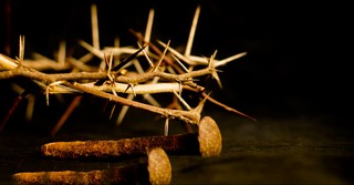 Crown of thorns and nails, father forgive them
