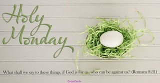 Holy Monday Easter Scripture card