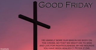 Good Friday Easter Scripture card