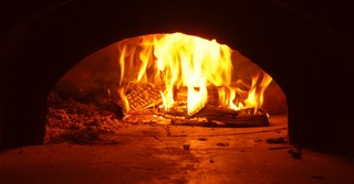 Furnace or fire and logs