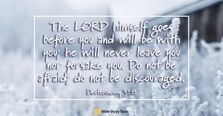 god is in control bible verses Deuteronomy 31:8