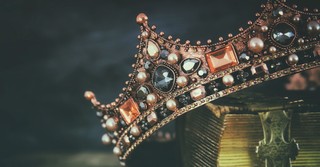 Jeweled crown on a Bible