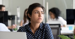Woman thinking, unsure