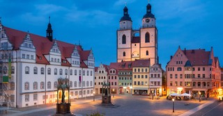 Church and town in Wittenberg, Germany