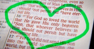 heart drawn around John 3:16 passage, do great things for god in old age