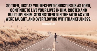 Your Daily Verse - Colossians 2:6-7