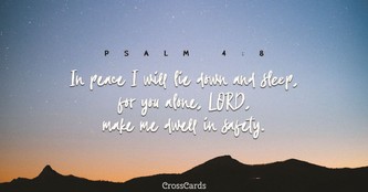 Your Daily Verse - Psalm 4:8