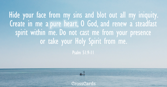 Your Daily Verse - Psalm 51:9-11