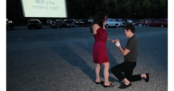 A Man Planned the Perfect Drive-In Date—Then Surprised Her with a Proposal