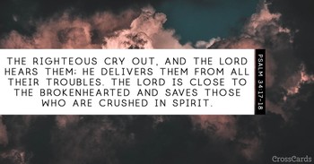 Your Daily Verse - Psalm 34:17-18