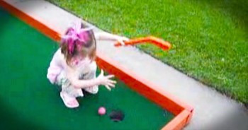 2-Year-Old Makes Hole-In-One - You'll Chuckle When You See How