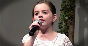 Young Girl Praises The Lord With Easter 'Hallelujah'