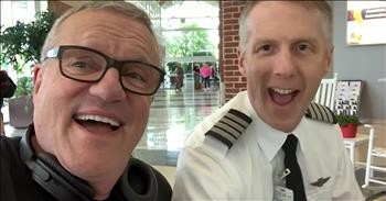 Mark Lowry And Airline Pilot Sing 'Just A Closer Walk With Thee' In Airport