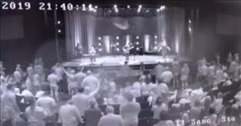 Security Camera Captures Angel Flying Over Congregation