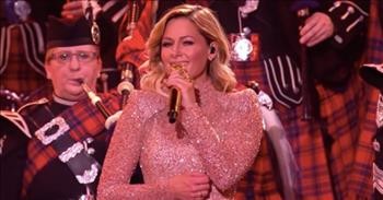 German Singer Helene Fischer Sings 'Amazing Grace' With Pipe And Drums