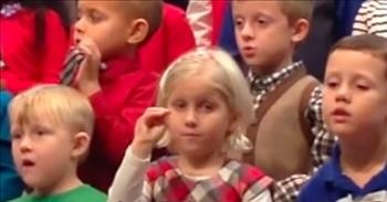 <b>7:</b>  Little Girl With Deaf Parents Signs For Them During Christmas Concert 