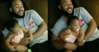 Sweet Baby Girl Only Wants Hugs From Dad