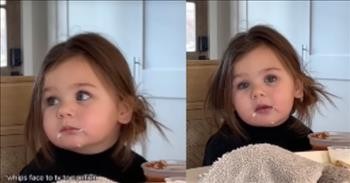 Toddler Has Adorable Reaction to Watching Football