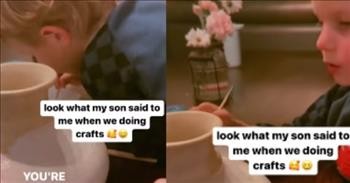 Little Boy Has The Sweetest Words For Mom