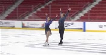 Ice Skating Duo Performs Mesmerizing Routine To ‘All By Myself’