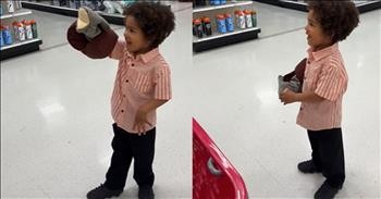 Adorable Young Man And Puppet Sing 'I'll Be There' For Target Shopper
