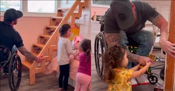 Paralyzed Father Of 6 Builds Spectacular Bedroom For Daughters