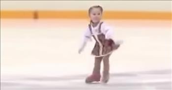 2-Year-Old Russian Ice Skater Delivers Incredible Routine