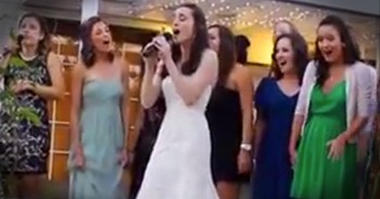 Bride Best Friends Sing an A Cappella Gift for Her Husband - So Beautiful